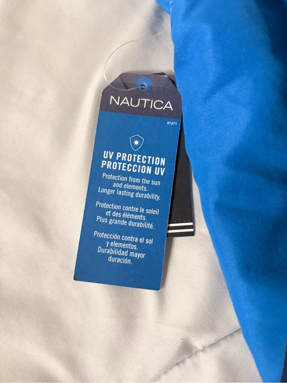 Nautica Coral and Blue Colorblock Boys' Swim Shorts